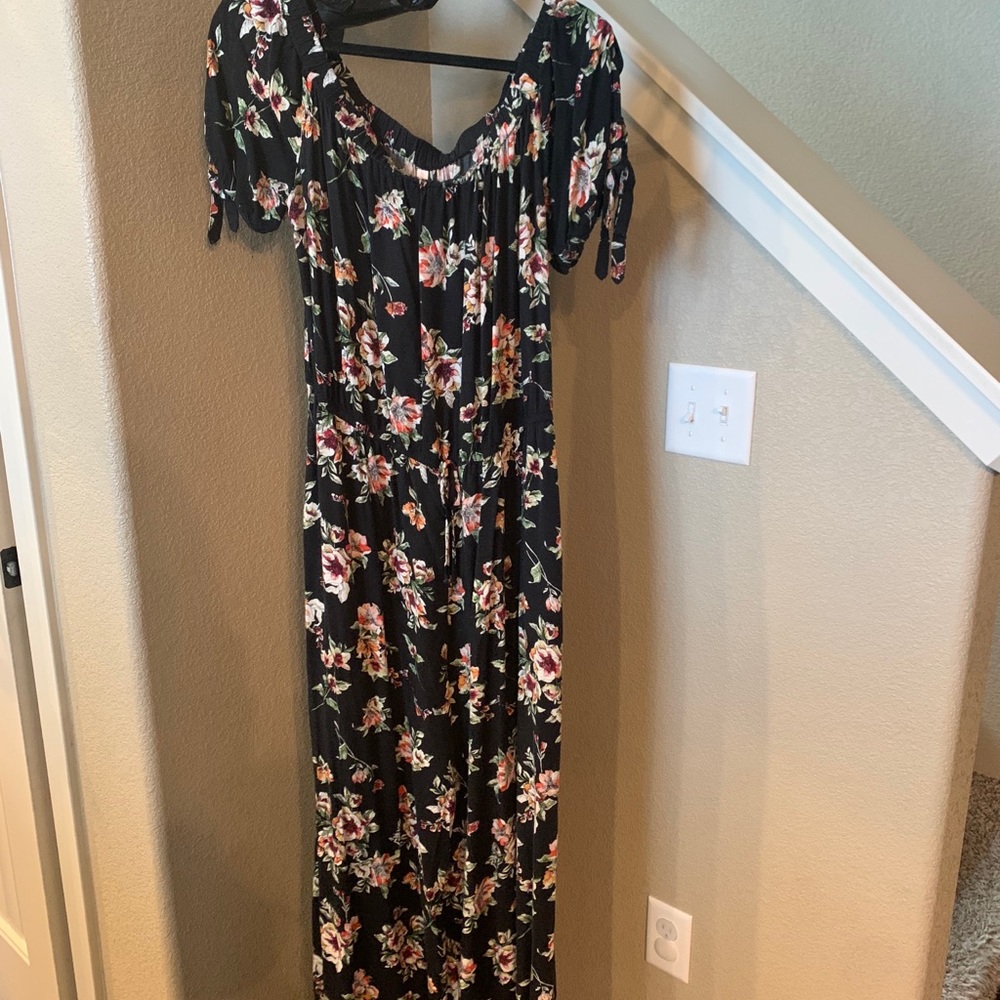 Black & Floral Romper